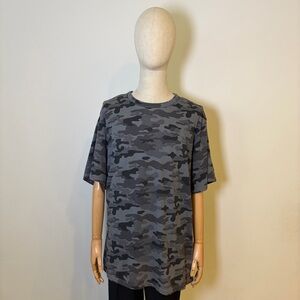HB Men's Camo T-Shirt Gray Black Camouflage Size 2XL Like New